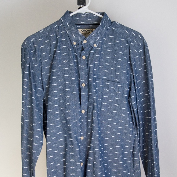 Jack and Jones Mustache Dress Shirt - Picture 1 of 3